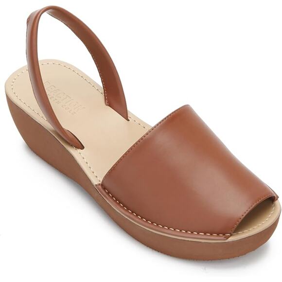 NWT Kenneth Cole REACTION Women's Fine Glass Wedge Sandal sz 7.5 - Picture 1 of 9